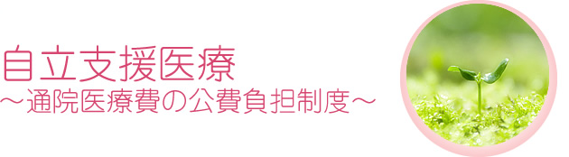 自立支援医療 ~通院医療費の公費負担制度~